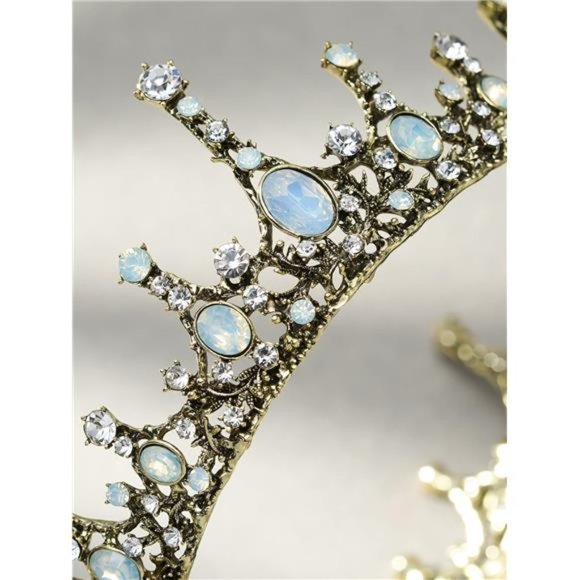 Crystal Baroque Queen Crown - Vintage Princess Tiara, Wedding Prom Hallloween